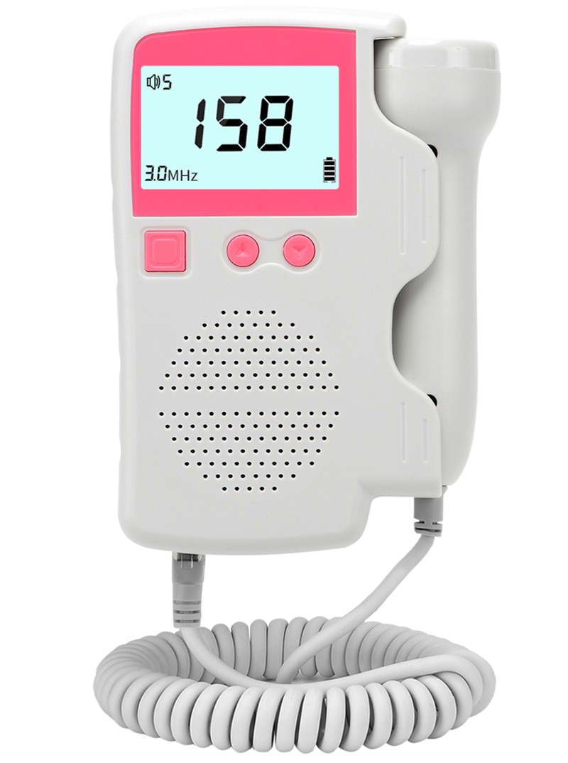 Upgraded 3.0MHz Doppler Fetal Heart rate Monitor Home Pregnancy Baby Fetal Sound Heart Rate Detector LCD Display No Radiation